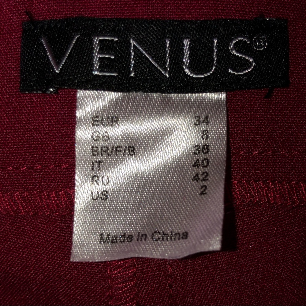 Red Venus Work Pants (Front Button Design) - Picture 4 of 7